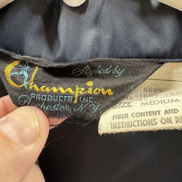 Vintage 60s Wofford College Jacket Mens Medium Blue Champion RP-Coach Football - Picture 6 of 12